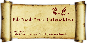 Mészáros Celesztina névjegykártya